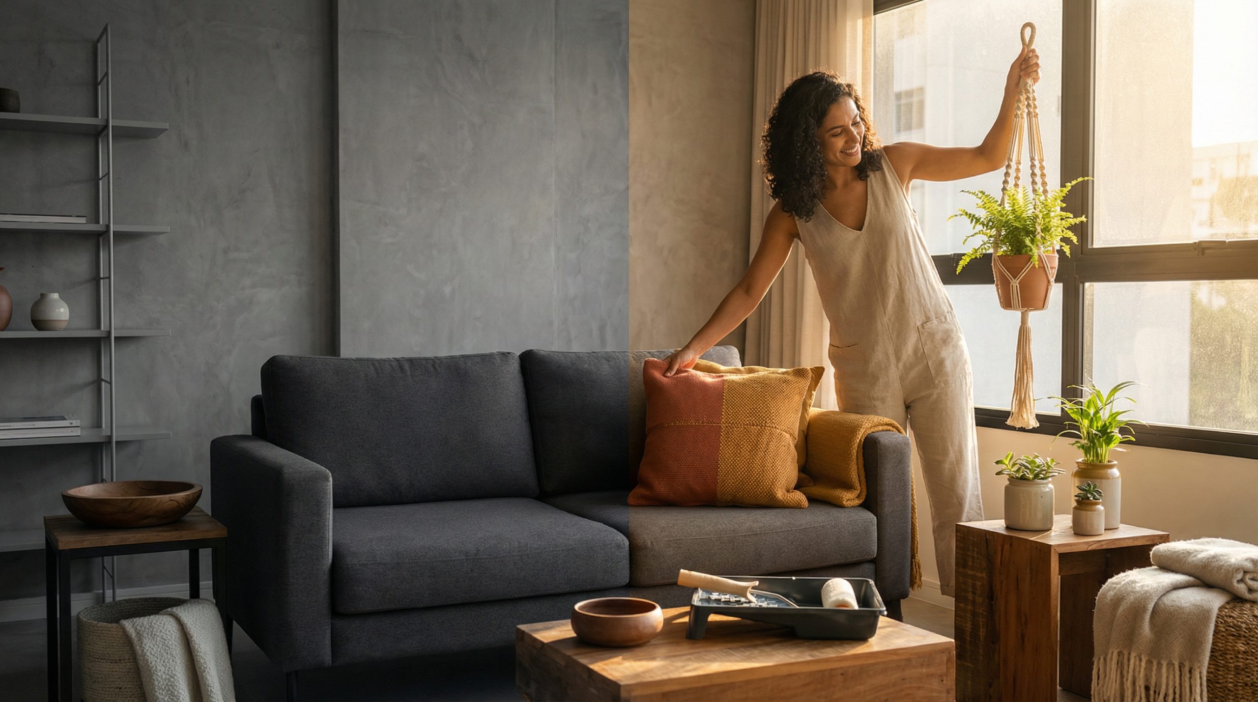 Ambientes frios ganham alma com Decoração DIY?