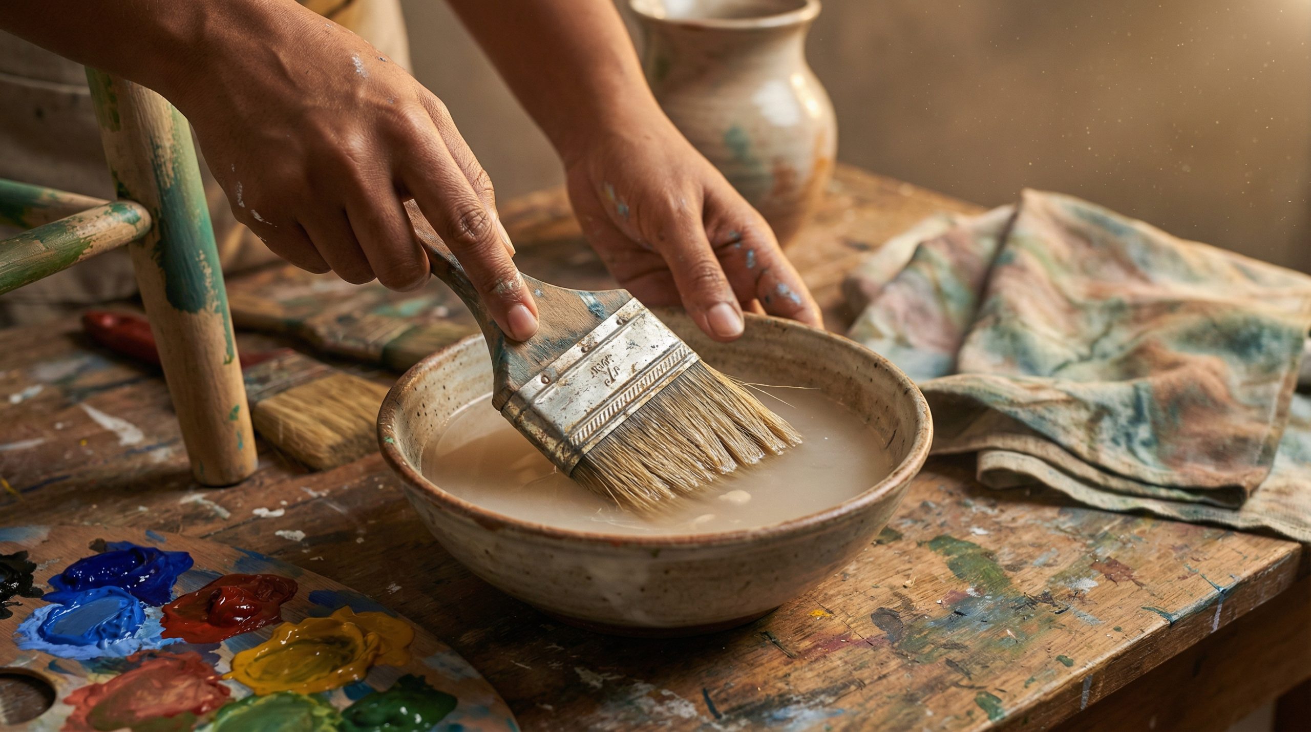 Pincéis duros — Amaciante salva sua Pintura e Arte