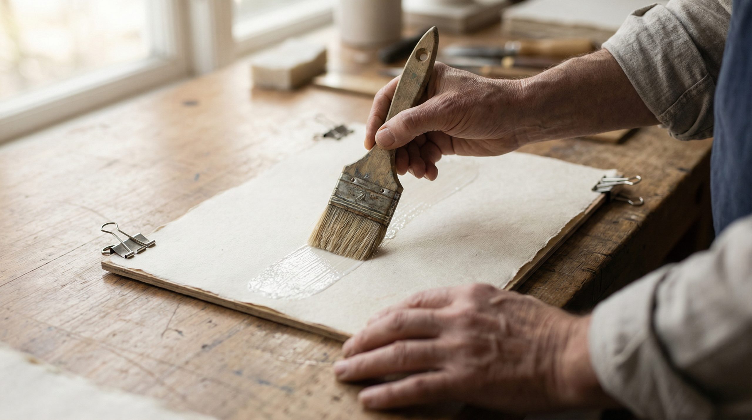 Bancada organizada preserva Materiais e Técnicas - 2