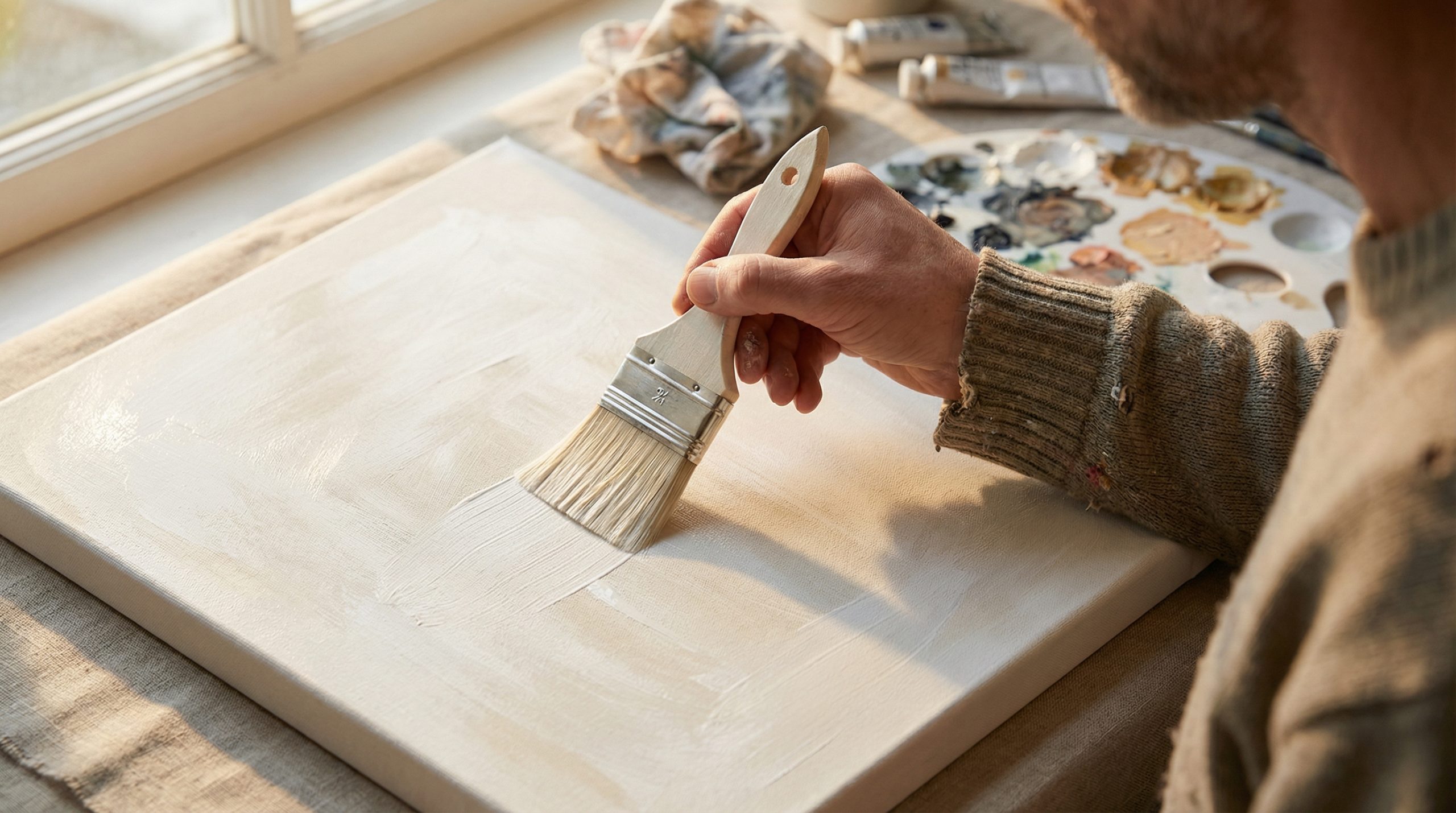 Gesso acrílico cria fundos lisos para Pintura e Arte - 2