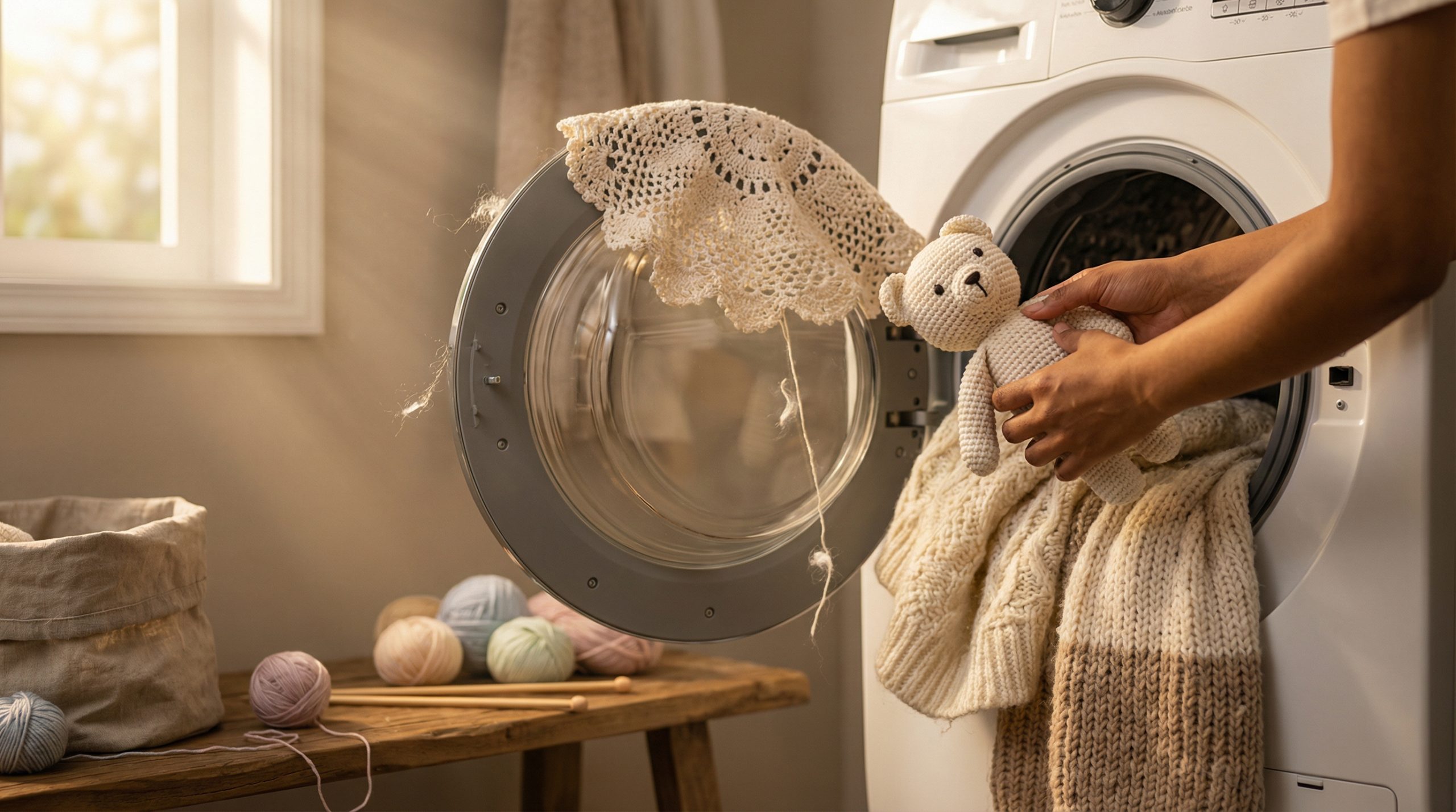 Máquina de lavar estraga seu Crochê e Tricô?