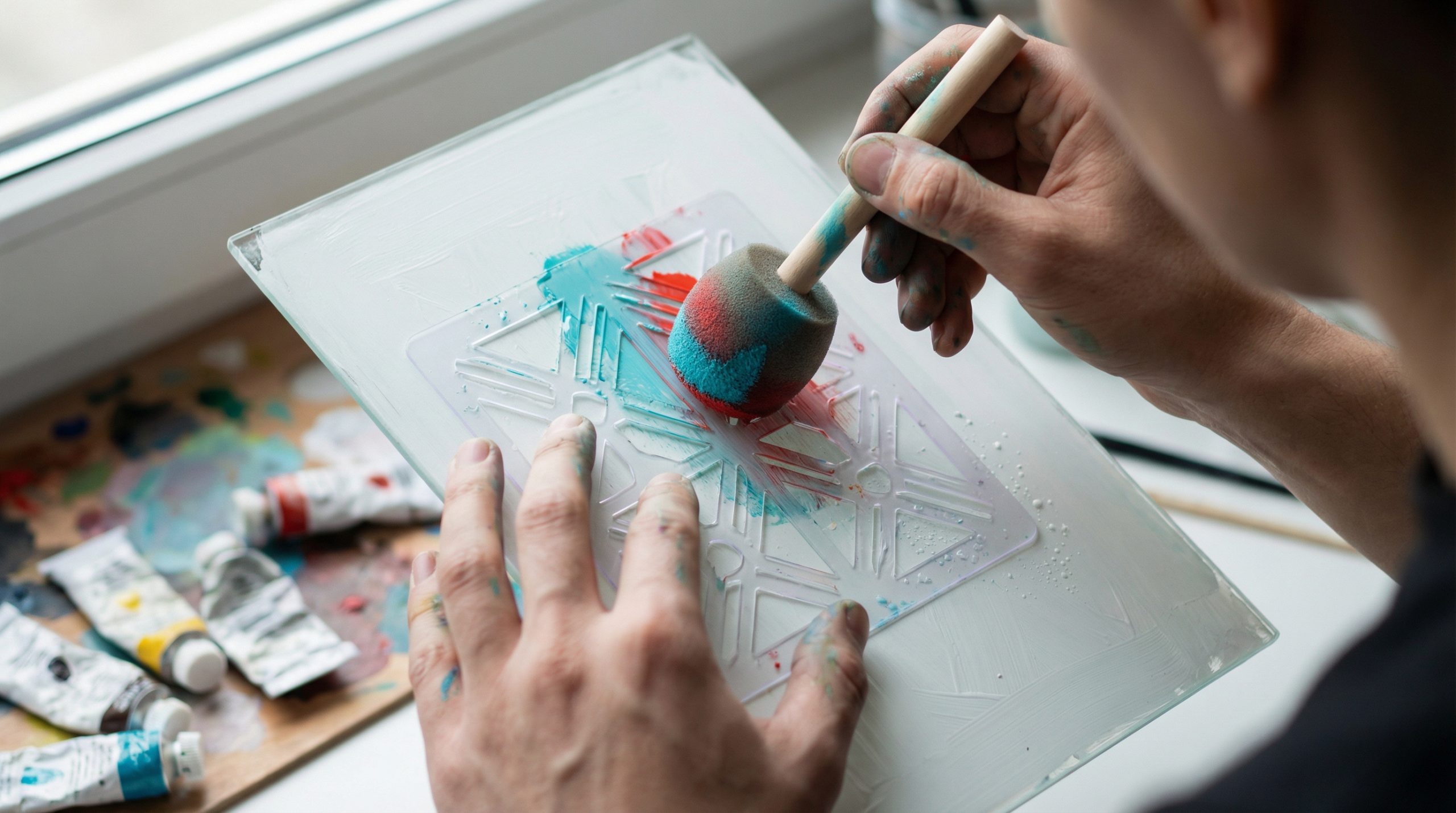 Stencil em vidro transforma a Pintura e Arte - 2