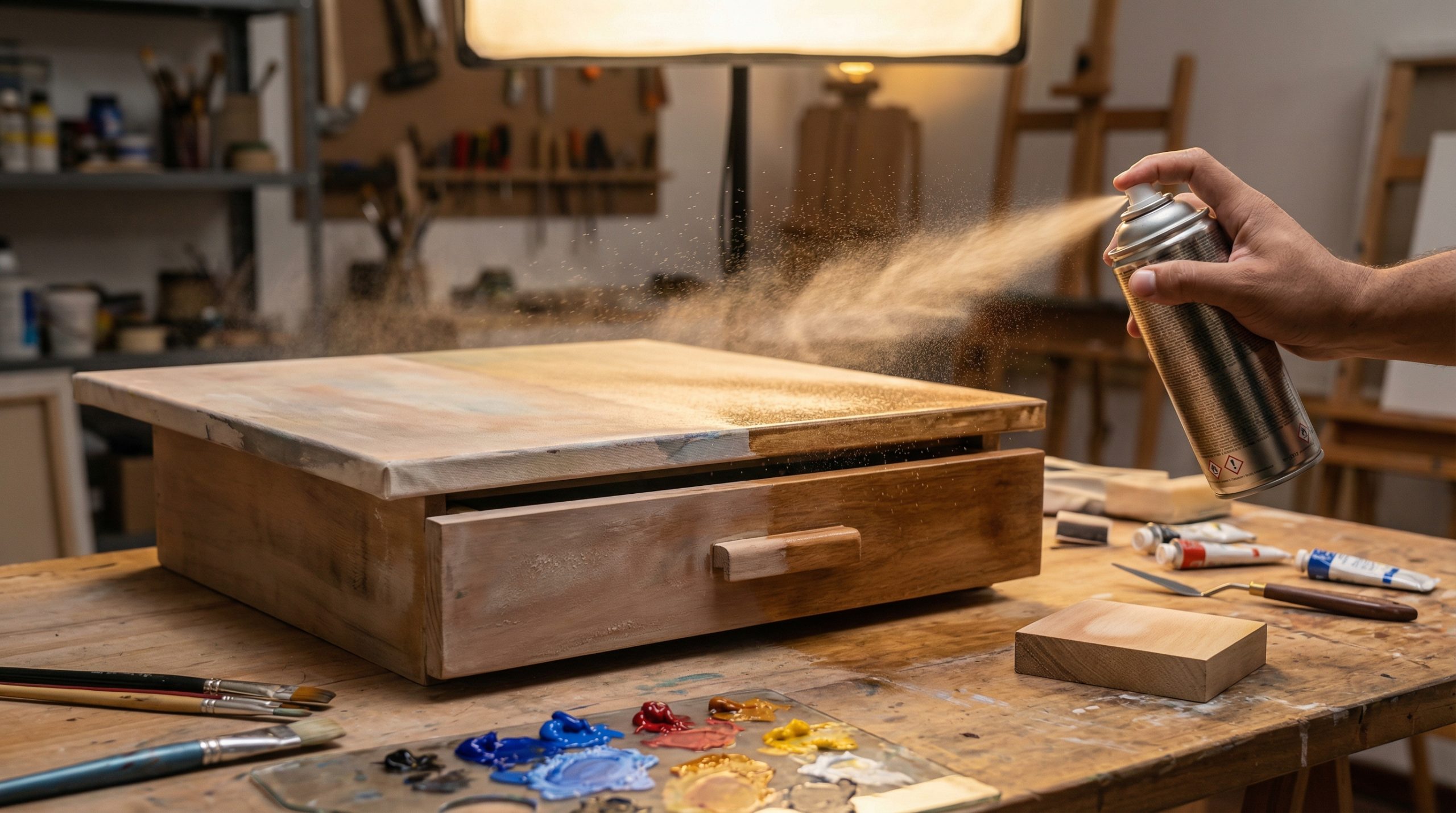 Verniz em spray altera tons da Pintura e Arte?