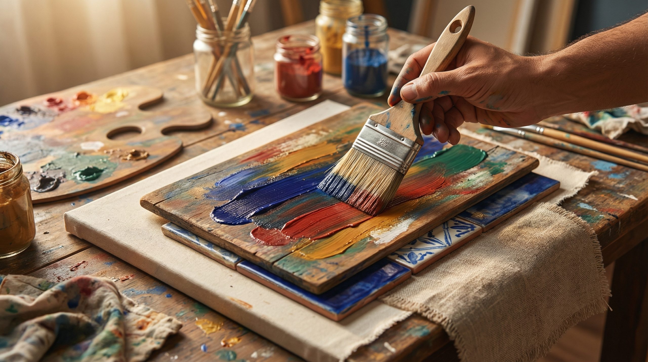 Cerdas duras deixam marcas na Pintura e Arte