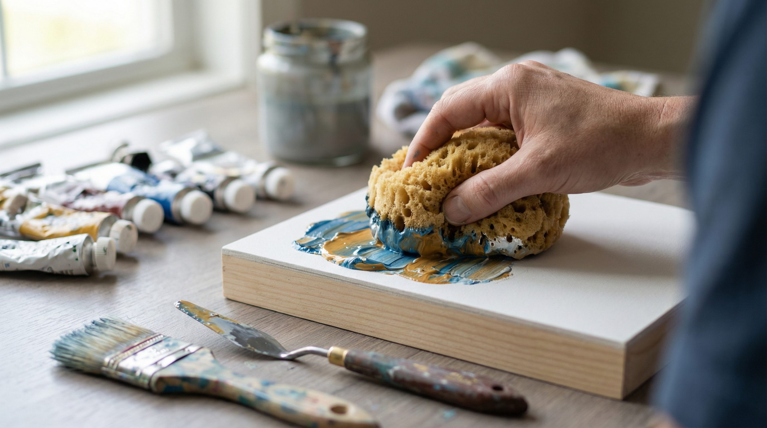 Esponja marinha — Textura orgânica na Pintura e Arte - 2